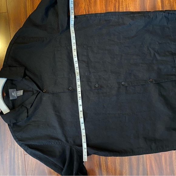 H&M Men’s Black Casual Button Down Shirt Linen blend size Large - Picture 6 of 6